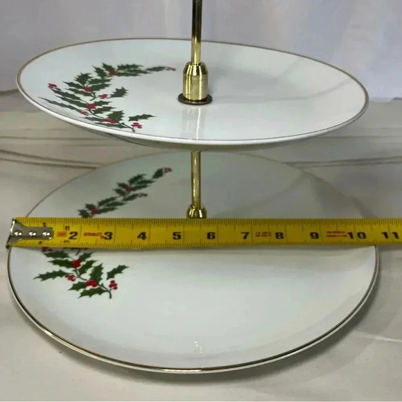 VINTAGE 80s Two Tier Tidbit Server All The Trimmings Macys Excellent Condition - Picture 8 of 12